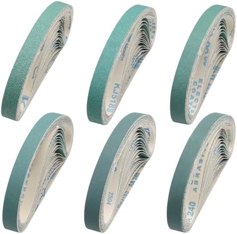 1x30 Sanding Belts Ceramic 60-400 Grit, 18 Pack