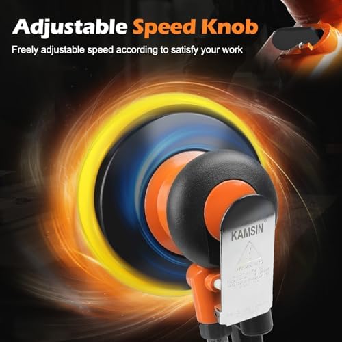 Pneumatic Random Orbital Sander 6" Air Palm Sander, Orbit 11000 RPM