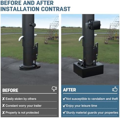 Gooseneck Trailer Lock Set Compatible with Most 7-in Floor Plate Connectors