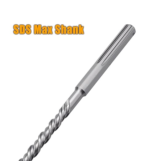 3/4 inch x 13-3/8 inch SDS Max Rotary Hammer Drill Bit, Carbide Tipped Concrete Drill Bits for Concrete, Brick, Cement and Stone, inch Length (3/4 in x 13-3/8 in)