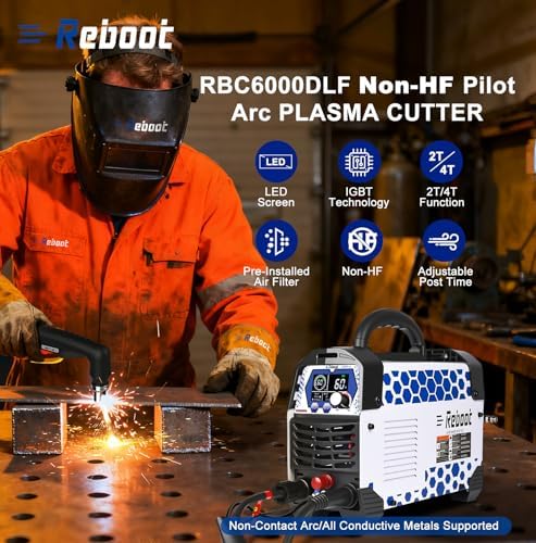 Reboot Plasma Cutter 60A Non-High Frequency Non-Touch Blow Back Pilot Arc
