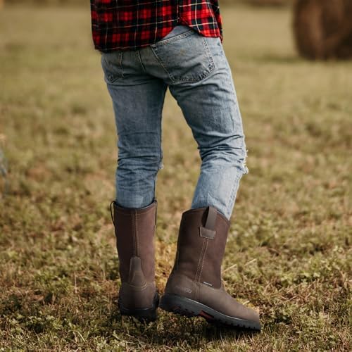 HISEA NINGO Steel Toe Work Boots for Men, Waterproof Wellington Boots