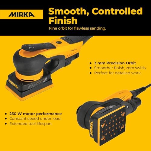 Mirka DEOS Electric Handheld Sander 3x4 Orbital 3mm Orbit