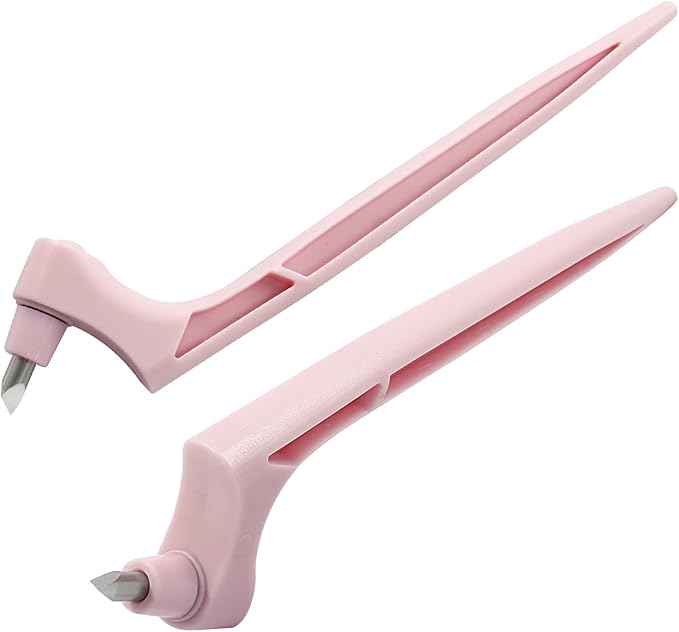 Craft Cutting Tools Pen, Craft Cutting Knives with 3 different 360 Degree Rotating Blades Stainless Steel Cutter Pen for Stencils Scrapbooks DIY Crafts (Pink)