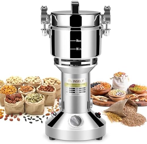 Grain Mill 550g,flour mill,Grain mill grinder Stainless Steel Flour Wheat Seeds Corn Spices Nut & Seasonings Dry Grinder Electric Machine grinder for kitchen