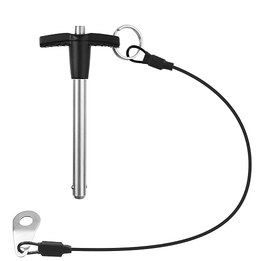 T Handle Quick Release Pin 5/16 Inch Diameter,304 Stainless Steel Ball Locking Pin with Push Button Lanyard Usable Length 2.36"(8mm x 60mm)