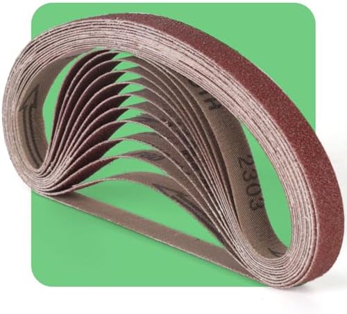 BOSHCRAFT 24 Pcs 1/2x18 Inch Sanding Belts, Replacement Knife Sharpener Sanding Belt Kit for Work Sharp Knife Tool Sharpener 60/80/120/180/240/400 Assorted Grits Sanding Belts for Belt Sander