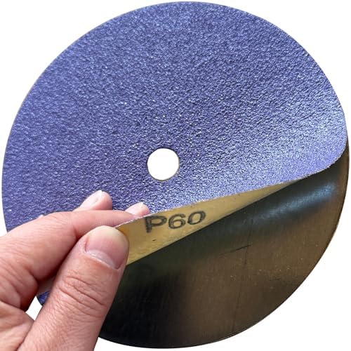 JLD 9" Sanding Disc, 60 Grit Blue Zirconia Sticky, for JLD10-9 Lawn Mower Blade Sharpener and Grinder-25 Pack