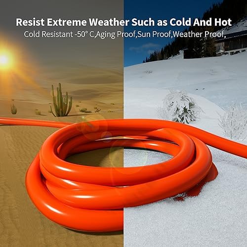 HUANCHAIN 6FT 12 Gauge Extension Cord Orange, Outdoor Electric Cable