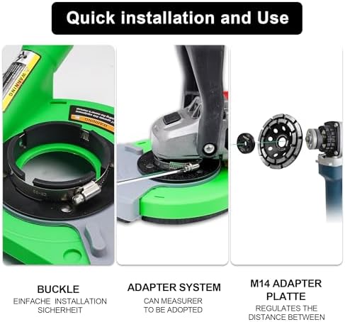 Universal Surface Grinding Dust Shroud for Angle Grinder 7-Inch. Collect Grinding Dust-Stone, Cement, Marble, Rock,Granite, Concrete