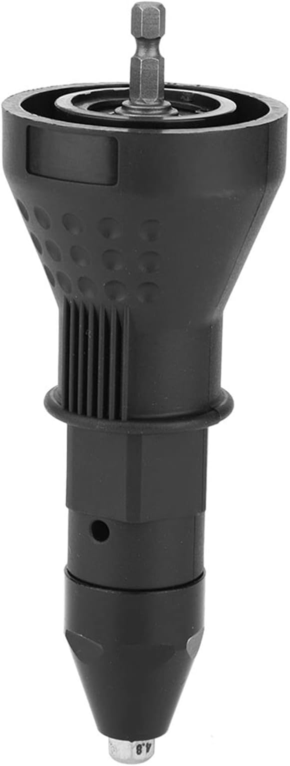 Hilitand Riveting Gun Adapter Electric Rivet Nut Gun Adapter Riveter Gun Adaptor Riveting Insert Nut Power Drill Tool Kit(Black)