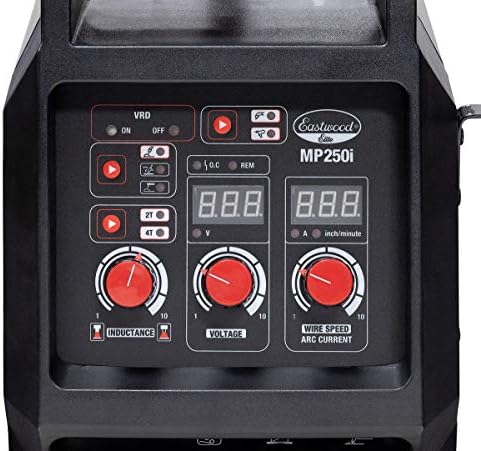 Eastwood MP250i Elite Multi-Process Welder | MIG - TIG - ARC Welding Machine Set | Rated Duty Cycle of 60% at 250 Amps| Black