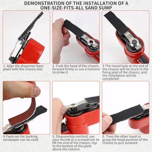 BAUSATZ Air Sander,Mini pneumatic sander for car body work, high-speed pneumatic polisher, miniature sander with pneumatic tools for metal, plastic, wood, marble and corian surfaces