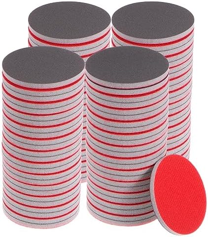uxcell 100pcs 1500 Grit Sanding Sponge 3 Inch Hook and Loop Sponge Sanding Disc Wet/Dry for Car Wood Drywall Metal