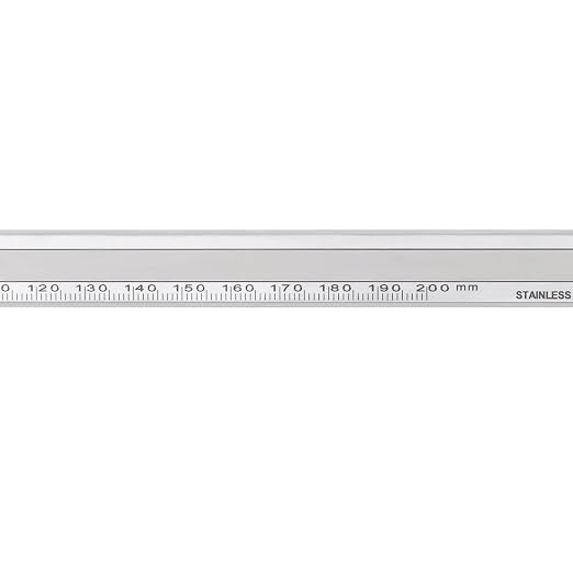 PEC Dial Caliper 0-200mm, Stainless Steel Precision Measuring Tool with Shock-Proof Dial, High Accuracy ±0.04mm