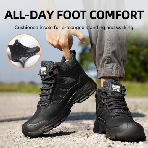 Steel Toe Boots for Men Work Indestructible Safety Boots