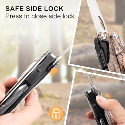 PERWIN Multitool - 26 in 1 Multi Tool Pliers with Pocket Knife, Bottle Opener, Saw, EDC for Survival Camping, Hunting and Hiking, Stainless Steel