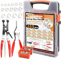 Spring Hose Clamps Kit with Plier & Hose Removal Tool,355Pcs