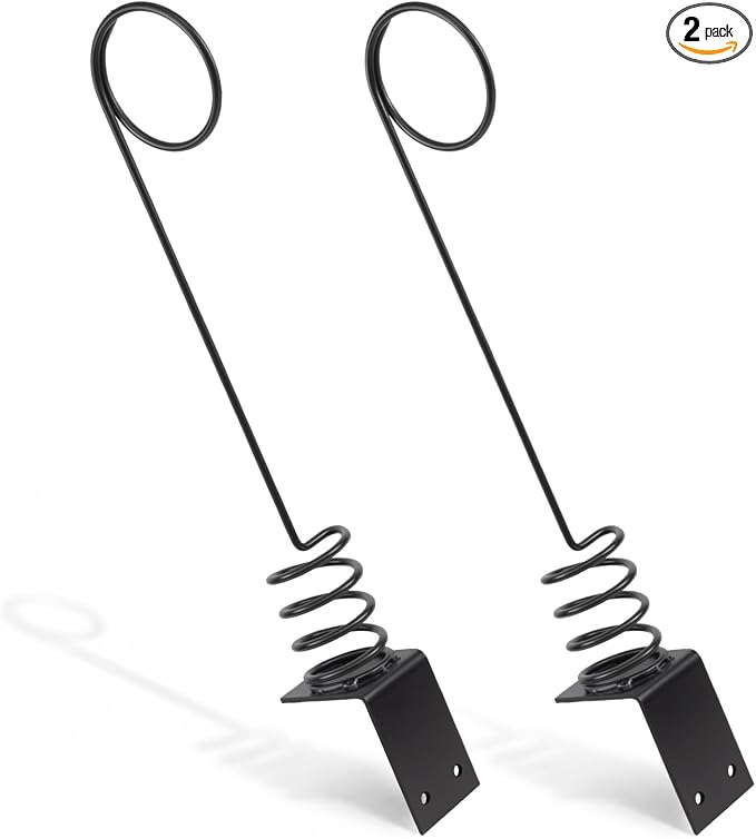2 Pcs Tractor Hydraulic Hose Hanger – 22.8 x 3.1 Inch Black Hose Holder Clamp, Bolt-On/Weld-On, Rust-Proof & Vibration-Resistant with Spring Shock Absorption for Farm & Outdoor Equipment