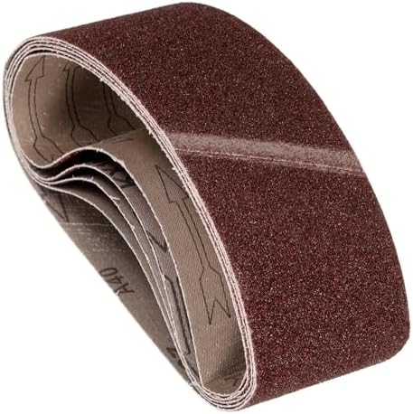 5 Pcs Sanding Belts 3 x 21 Inch 40 Grit Aluminum Oxide