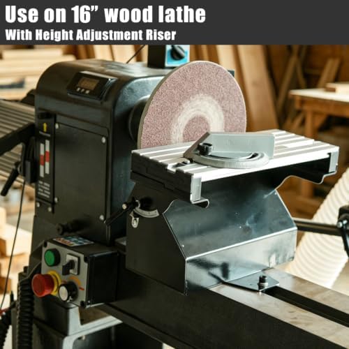 Lathe Mounted Disc Sander for 14 inch and 16 inch Woodtuning Lathe with Thread 1"X8TPI, Sanding Accessory, 9 inch Disc Sander.