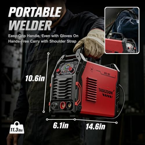 165A MIG Welder 110V/220V [Large LED Display] 4in1 Welding Machine