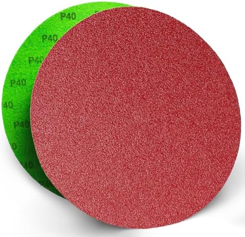 25Pack 16" Sanding Discs, 40 60 80 120 180Grit Hook and Loop Aluminum Oxide