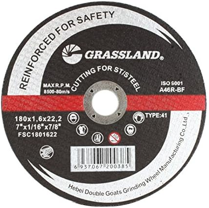 Thin Cutting Disc, Stainless Steel Freehand Cut-Off Wheel - Flat - 7" x 1/16" x 7/8" - T41 - (30 Pack)