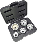 PT Auto Warehouse OFS-2473268MM - Hex Oil Filter Wrench Socket Set 3/8" DR - 24MM, 27MM, 32MM, 36MM and 38MM, 5pcs