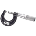 Starrett Outside Micrometer with One-Piece Spindle, Satin Chrome Finish and Tapered Frame - Quick and Easy Adjustment, 0-1" Range, .0001" Graduation - T436.1XFL-1