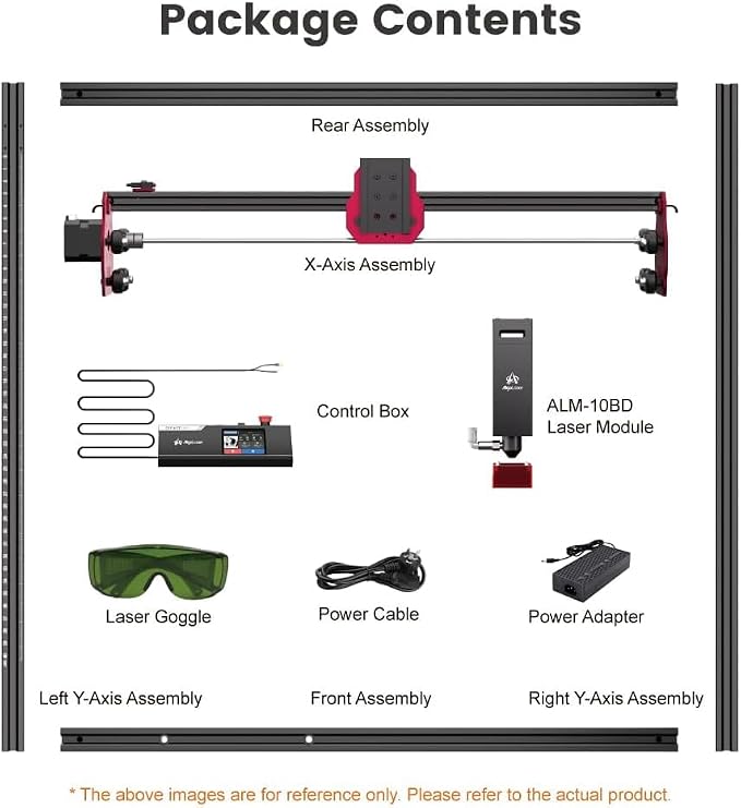 AlgoLaser 10W Laser Engraver Machine - Laser Engraver/Cutter with 3.5" Smart Touchscreen & AlgoOS System, 12000mm/min Speed, 0.05mm Laser Spot, Laser Engraving for Metal, Wood, Glass & Leather