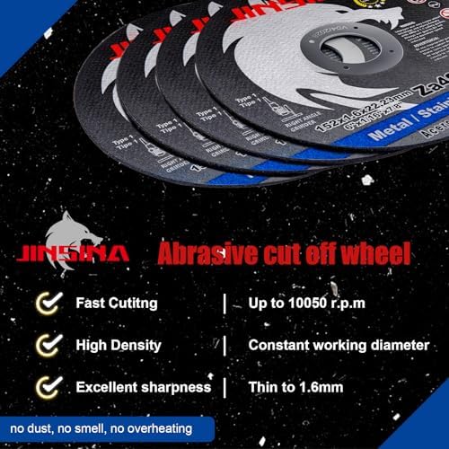6" Cut Off Wheels 12PCS, Metal and Stainless Steel Cutting Wheel