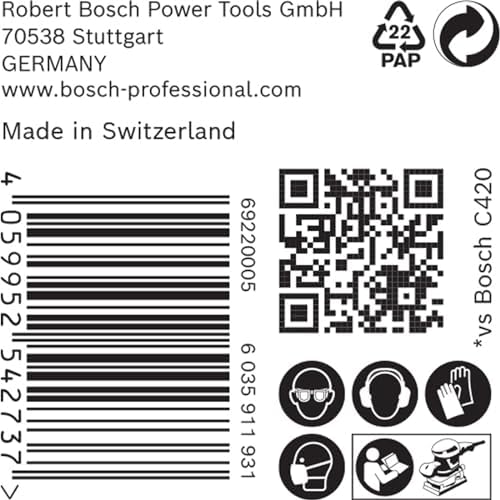 Bosch Professional 50x Expert C470 Sandpaper (for Hardwood, Paint on Wood, 93x186 mm, Grit 40, Accessories Orbital Sander)