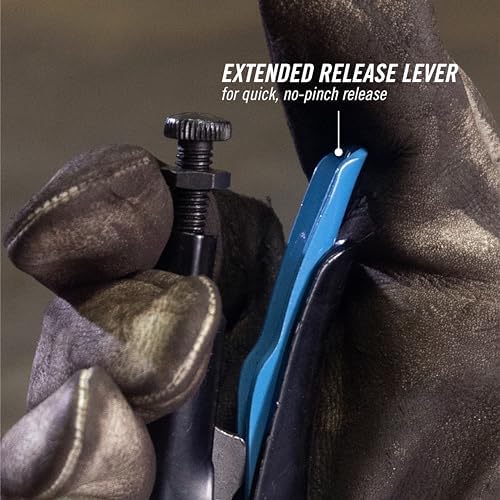Channellock Locking Pliers 102-5 - Curved Jaw With Cutter, Epoxy Resin Coating, Forged Steel - 5 In