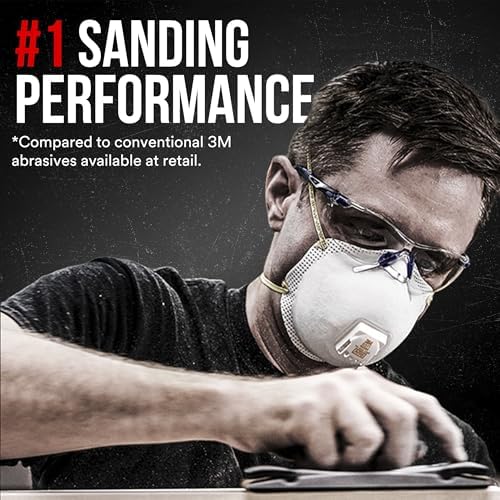 3M Advanced Sandpaper, 20 Sheets, 220 Grit, 3M Pro Grade Precision, No-Slip Grip Backing, 9-in x 11-in, for Sanding on Wet or Dry Surfaces (26220CP-P-G), 2-Pack