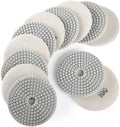 WORKEASE 4 Inch Diamond Polishing Pads Wet/Dry 12PCS, 100 Grit Diamond Sanding Pad, Granite Stone Concrete Marble Rock Countertop Quartz Polish Pad