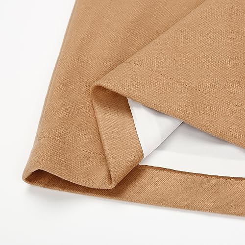 IDEALSANXUN Plaid Skirts for Women Fall Winter Knee Length Pencil Wool Skirt with Slit