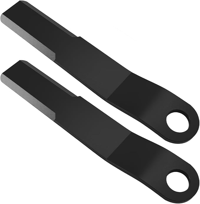 PWSLKO 2PCS 8MM Brush Cutter Blades Compatible with AGT-RC72 EXRC54, Fit for Most Skid Steer Brush Cutters with 30MM Center Hole, Heavy Duty Spring Steel Rotary Mower Blades