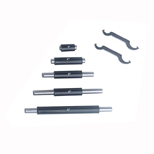 6PCS Outside Micrometer, 6” Micrometer Set, High Precision 0.0001” 0-1"/1-2"/2-3"/3-4"/4-5"/5-6" Machinist Tools, Micrometer Set, with Calibration Standard, Wrench
