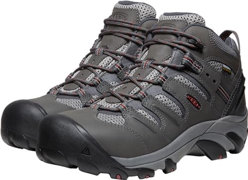 KEEN Utility Men's Lansing Mid Height Steel Toe Waterproof Work Boots