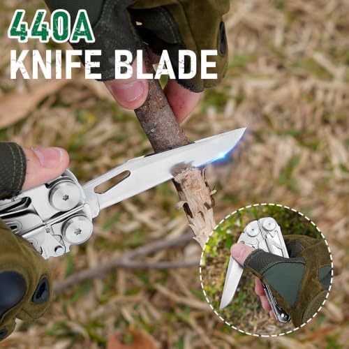 BIBURY Multitool Pliers with 440A Knife & Full Size Scissors, BI2045