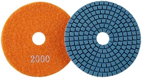 Diamond Polishing Pad, 4 inch 100 mm 2000 Grit Sanding Discs for Grinder & Polisher, Hook and Loop Backing Pad for Grinding Buffing Granite Marble Concrete Stone (1 Piece)