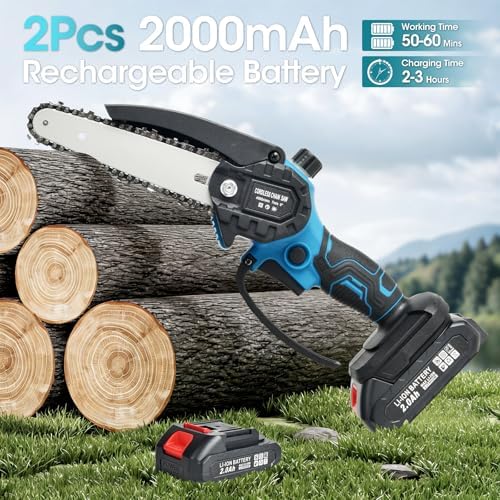 Mini Chainsaw 6-Inch Portable Electric Cordless