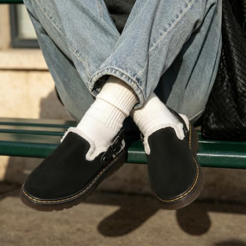 Athlefit Women's Slip On Suede Clogs with Back Strap