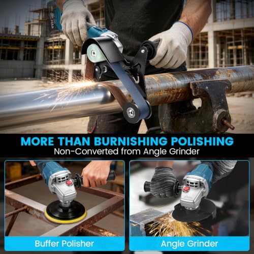 1200W Brushless Cordless Pipe Belt Sander, 3 Speeds Adjustable Tube Sander
