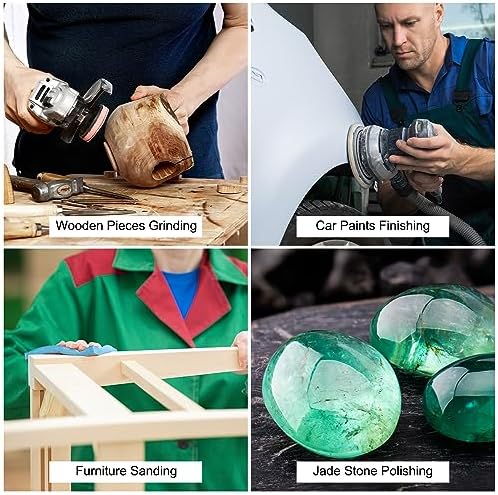 uxcell 50pcs 800 Grit Sanding Sponge 3 Inch Hook and Loop Sponge Sanding Disc Wet/Dry for Car Wood Drywall Metal