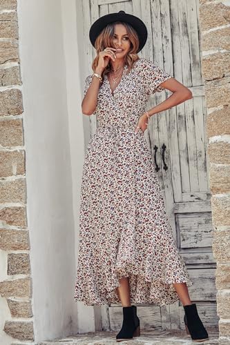PRETTYGARDEN Women's Boho Floral Summer Maxi Dresses