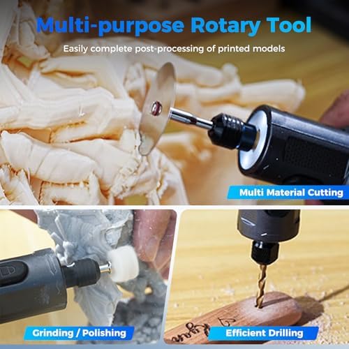 Creality Cordkess Rotary Tool, 6-Speed Mini Rotary Tool Kit with 24 Accessories, Multi-Purpose 3.7V Rechargeable Power Rotary Tool for Sanding, Polishing, Drilling, Engraving, DIY Crafts