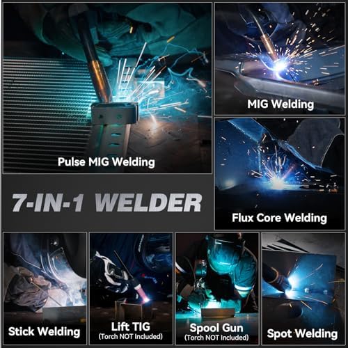 ARCCAPTAIN Pulse MIG Welder 200A Aluminum Welding Machine 110V 220V MIG200P
