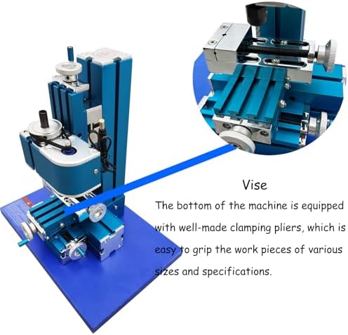 INTBUYING Mini Metal Milling Machine AC100V-240V Mini Drilling and Milling Machine DIY Tool Benchtop Wood Lathe for Educational Model Making